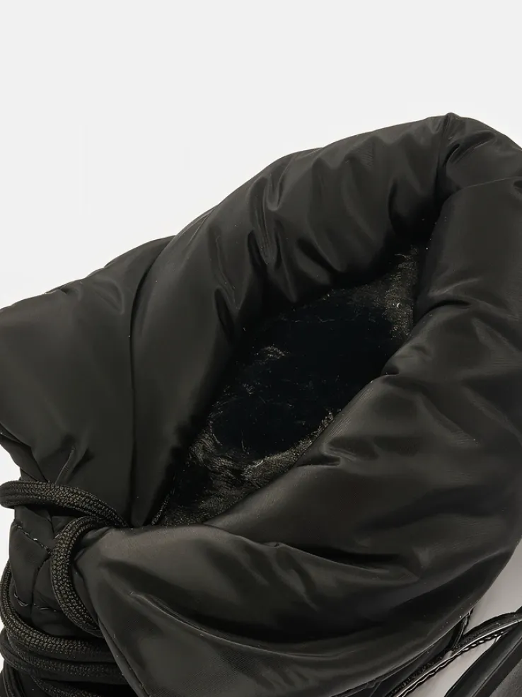 Royalfashion Wsuwane śniegowce damskie w czarnym kolorze Dabenda