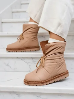 Royalfashion Wsuwane śniegowce damskie w kolorze brązowym Nevonsis