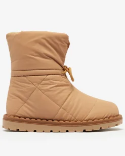 Royalfashion Wsuwane śniegowce damskie w kolorze brązowym Nevonsis