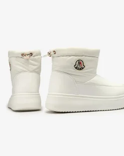 Royalfashion Wsuwane śniegowce damskie w białym kolorze Ademra