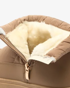 Royalfashion Wsuwane śniegowce damskie w brązowym kolorze Armeda