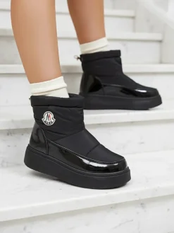 Royalfashion Wsuwane śniegowce damskie w czarnym kolorze Ademra