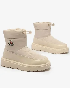 Royalfashion Wsuwane śniegowce damskie w kremowym kolorze Ireda