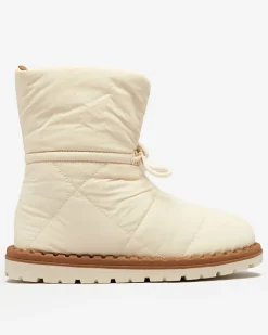 Royalfashion Wsuwane śniegowce damskie w kolorze beżowym Nevonsis