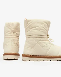 Royalfashion Wsuwane śniegowce damskie w kolorze beżowym Nevonsis