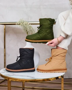 Royalfashion Wsuwane śniegowce damskie w kolorze zielonym Nevonsis