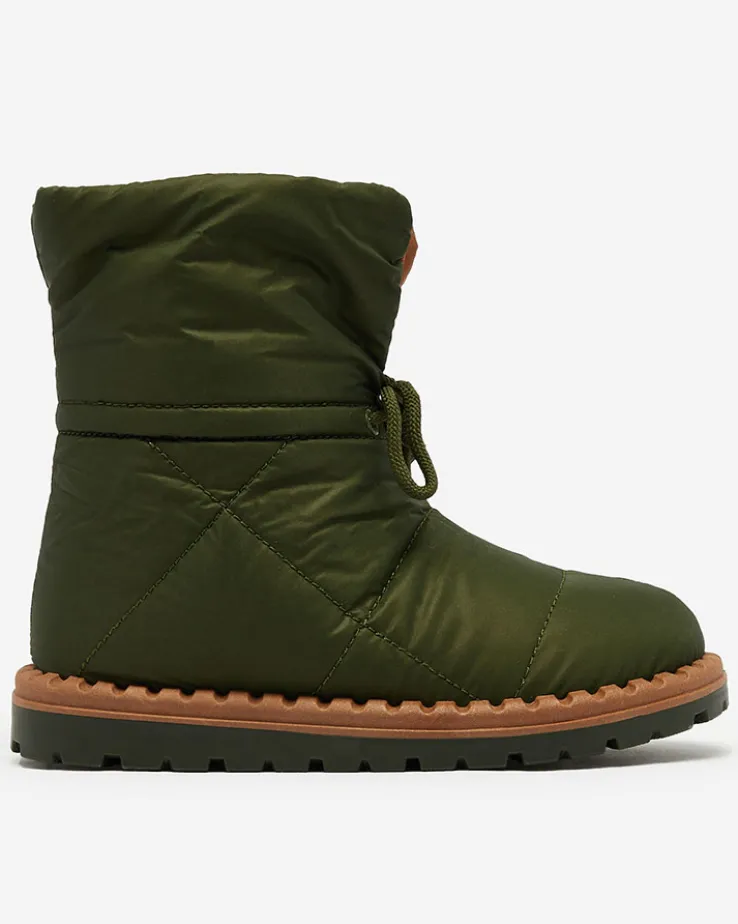 Royalfashion Wsuwane śniegowce damskie w kolorze zielonym Nevonsis