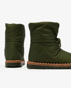 Royalfashion Wsuwane śniegowce damskie w kolorze zielonym Nevonsis