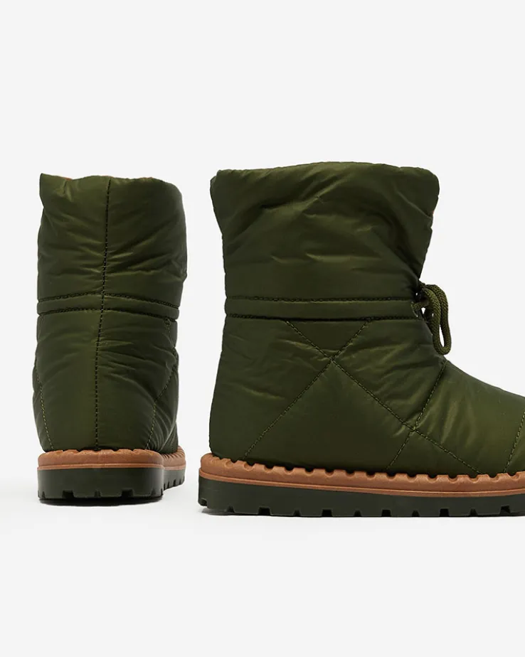 Royalfashion Wsuwane śniegowce damskie w kolorze zielonym Nevonsis