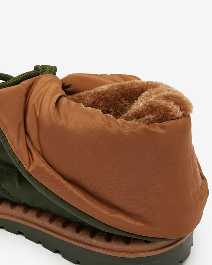 Royalfashion Wsuwane śniegowce damskie w kolorze zielonym Nevonsis