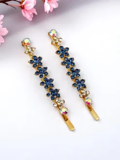 Royalfashion Wsuwki do włosów z cyrkoniami kwiatuszkami Sparkle Blossom