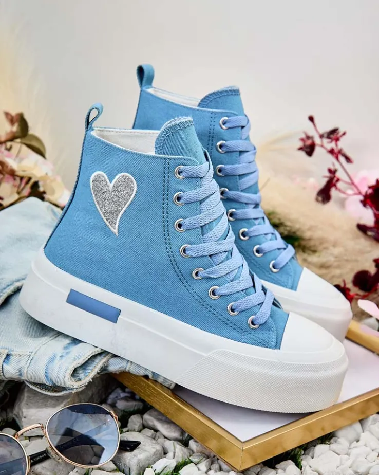 Royalfashion Wysokie trampki damskie Tris