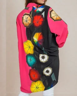 Royalfashion Wzorzysta damska tunika z printem