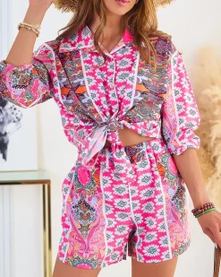 Royalfashion Wzorzysty damski komplet