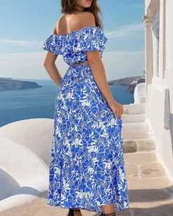 Royalfashion Wzorzysty damski komplet