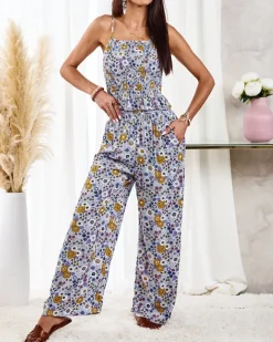 Royalfashion Wzorzysty damski komplet w kolorze niebieskim