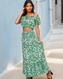 Royalfashion Wzorzysty komplet damski