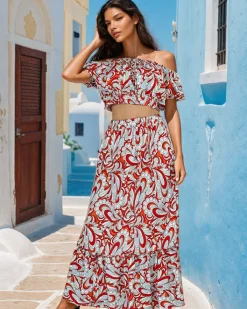 Royalfashion Wzorzysty komplet damski