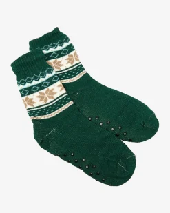 Royalfashion Zielone świąteczne męskie skarpetki ocieplane