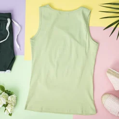 Royalfashion Zielony damski top z cyrkoniami