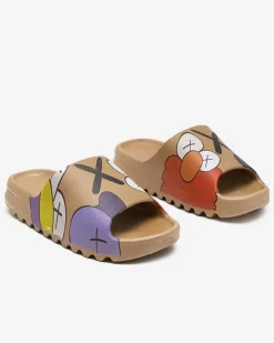 Royalfashion Złoto - brązowe damskie klapki Elmino