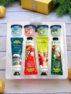 Sadoer Świąteczny zestaw kremów do rąk i balsamów do ust