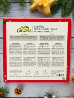 Sadoer Świąteczny zestaw kremów do rąk i balsamów do ust