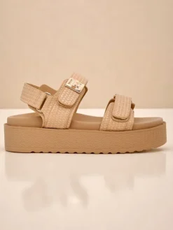 Sandały damskie platforma Royalfashion Beżowe Lavinia – wygodne lato