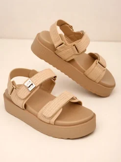 Sandały damskie platforma Royalfashion Beżowe Lavinia – wygodne lato