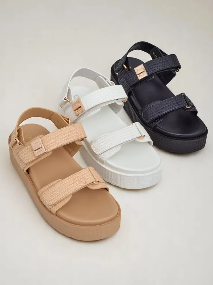 Sandały damskie platforma Royalfashion Beżowe Lavinia – wygodne lato