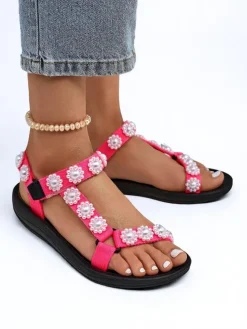 Sandały Livia Rosa – Wygodne damskie sandały Royalfashion z perłowymi dżetami