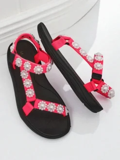 Sandały Livia Rosa – Wygodne damskie sandały Royalfashion z perłowymi dżetami