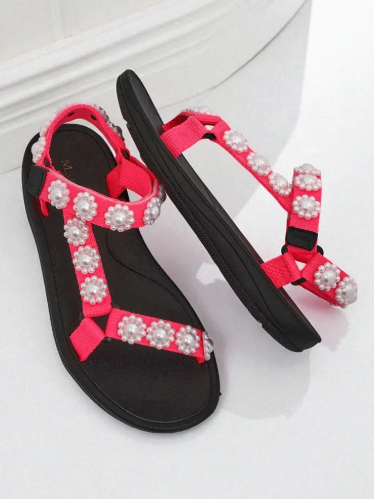 Sandały Livia Rosa – Wygodne damskie sandały Royalfashion z perłowymi dżetami