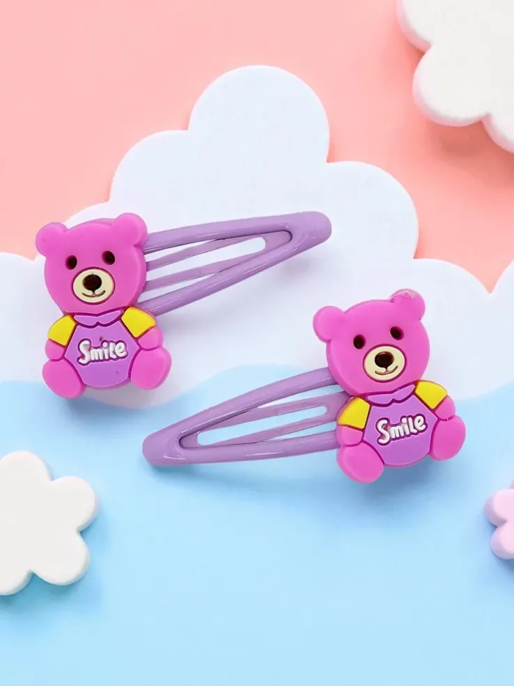 Spinki do włosów z misiem