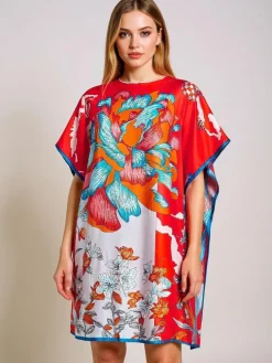 Sukienka pareo do kolan Royalfashion Calista – wielokolorowa elegancja