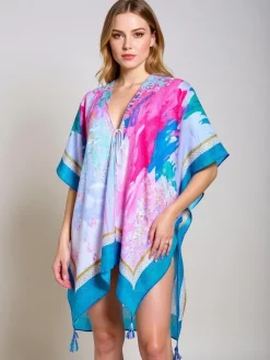 Sukienka pareo Royalfashion Calypso – zwiewna kreacja do kolan, kolorowa