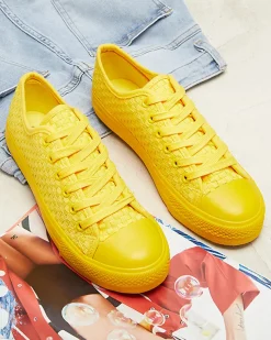 Żółte damskie trampki Aklina - Obuwie