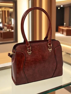 Toebka damska shopper eko skórzana z tłoczeniem Iron Lace