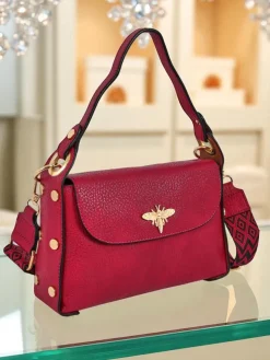 Torebka damska fuksjowa Minerva skóra ekologiczna na ramię i crossbody