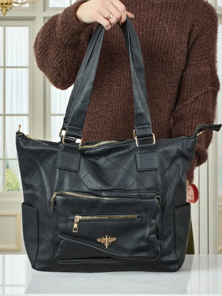 Torebka damska shopper eko skórzana pikowana Marvaya