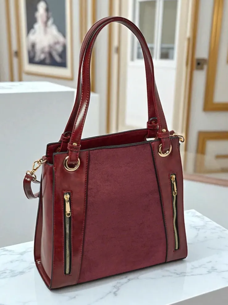 Torebka damska shopper eko skórzana Silent Raven