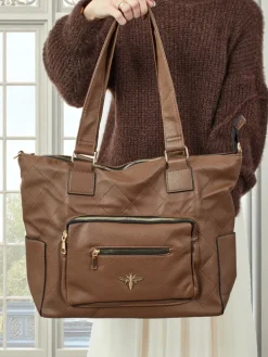 Torebka damska shopper eko skórzana pikowana Marvaya