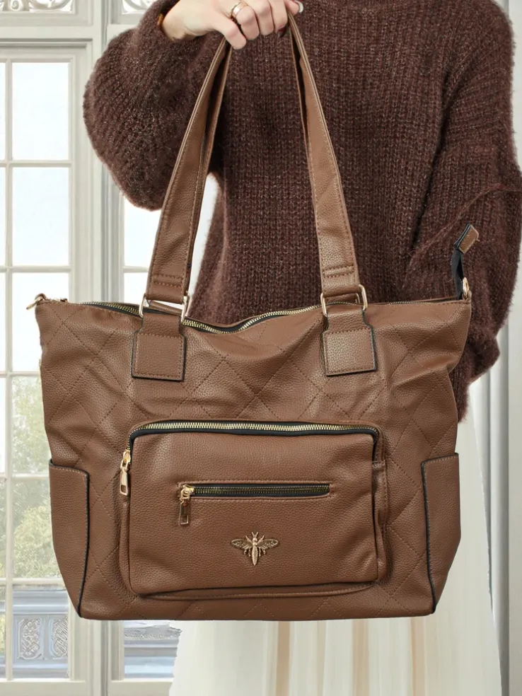 Torebka damska shopper eko skórzana pikowana Marvaya