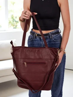 Torebka damska shopper eko skórzana z tłoczeniem Raven Drift