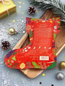 Świąteczna Maska do stóp- skarpetki z niacynamidami- nawilżająca