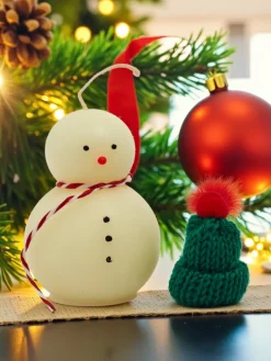 Świąteczna świeca zapachowa Śnieżny Bałwanek