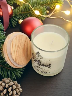 Świąteczna świeca zapachowa Merry Christmas Happy New Year