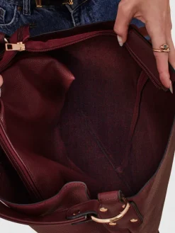 Wysoka torebka damska shopper 2 częściowa eko skórzana Hollow Grace