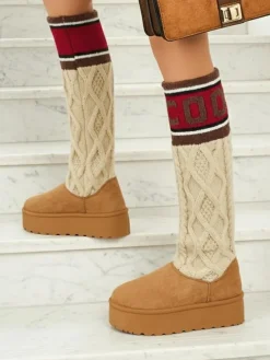 Wysokie buty a'la śniegowce damskie z cholewką Anane