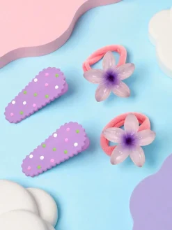 Zestaw spinek do włosów z motywem kwiatów